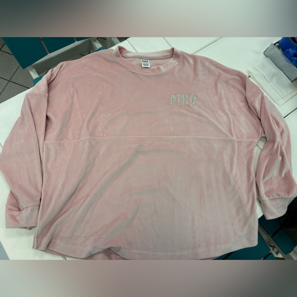 VS PINK Velvet Crewneck Sweater